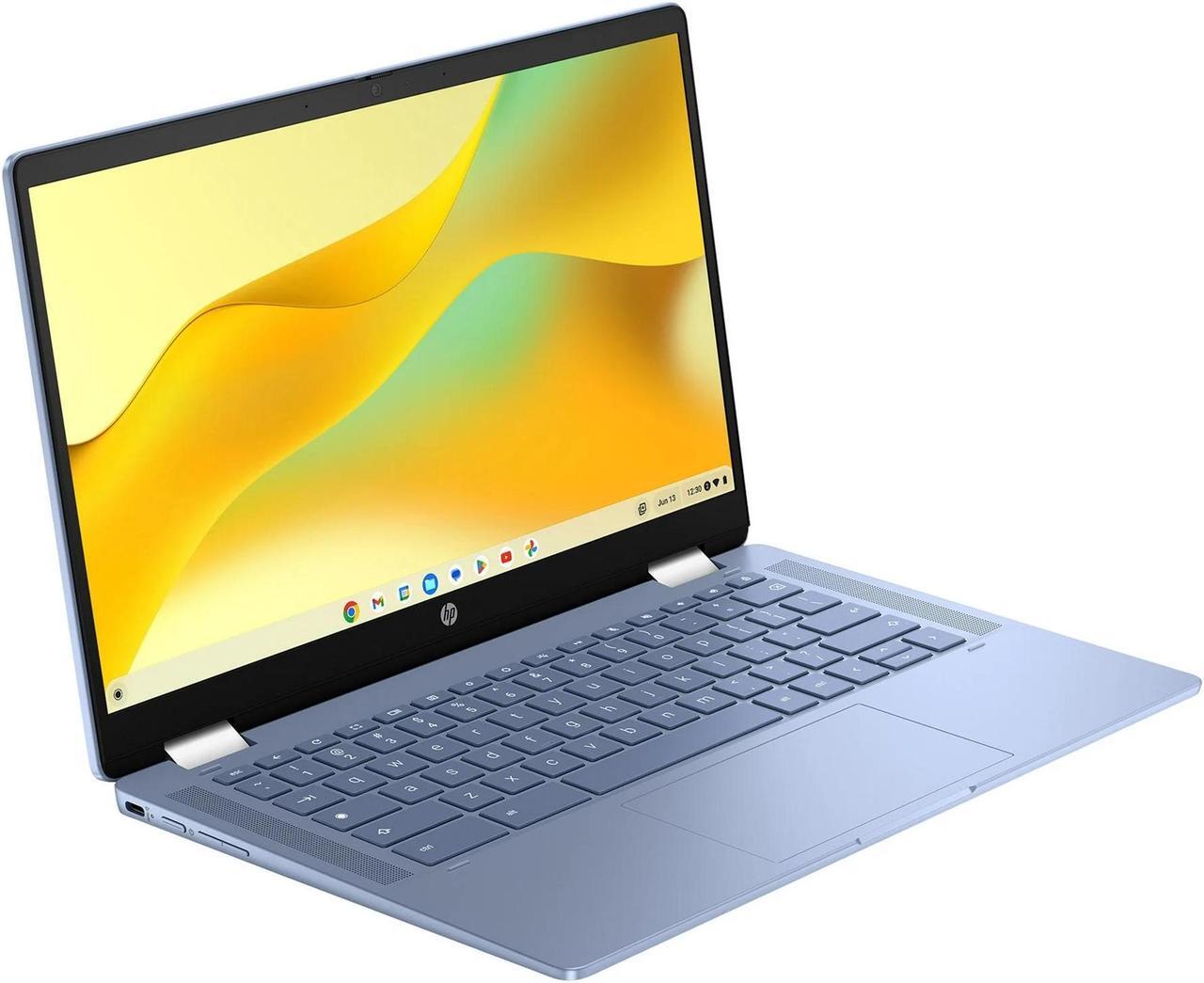 Alt view image 4 of 7 - HP Chromebook x360 14'' FHD IPS Touch 2-in-1 Laptop, Intel Processor N100, 4GB RAM, 64GB eMMC, Chrome OS, Sky Blue,14b-cd0130wm + Mazepoly Accessories