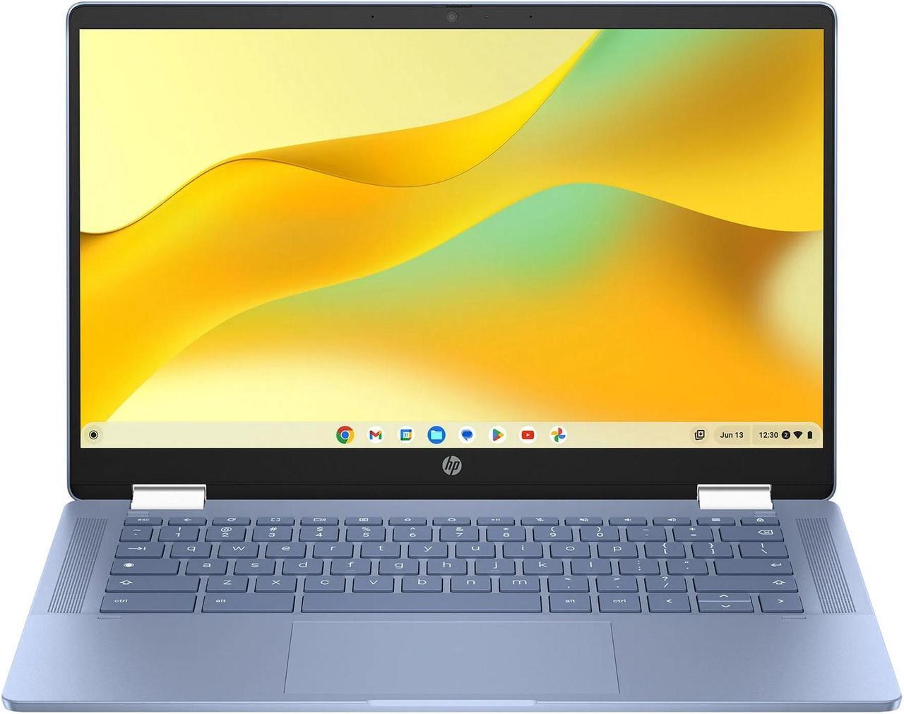 Alt view image 7 of 7 - HP Chromebook x360 14'' FHD IPS Touch 2-in-1 Laptop, Intel Processor N100, 4GB RAM, 64GB eMMC, Chrome OS, Sky Blue,14b-cd0130wm + Mazepoly Accessories