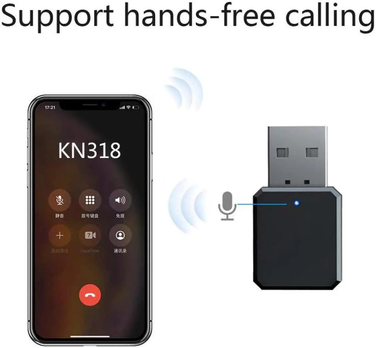 Alt view image 3 of 6 - Bluetooth 5.1 USB Adapter Transmitter Bluetooth Receiver Audio Dongle Bluetooth Wireless USB Adapter For Computer PC Laptop