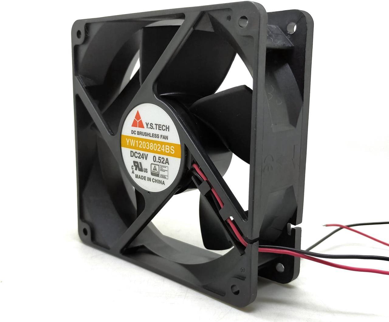 Yw12038024bs Y.S Tech 12038 120X38mm DC 24V Two-Wire Inverter Chassis Cooling Fan