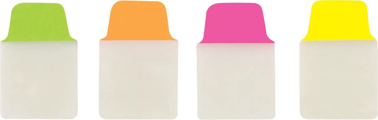 Alt view image 8 of 18 - Ultra Tabs Repositionable Tabs 1 x 1.5 Neon:Green Orange Pink Yellow 80/Pk