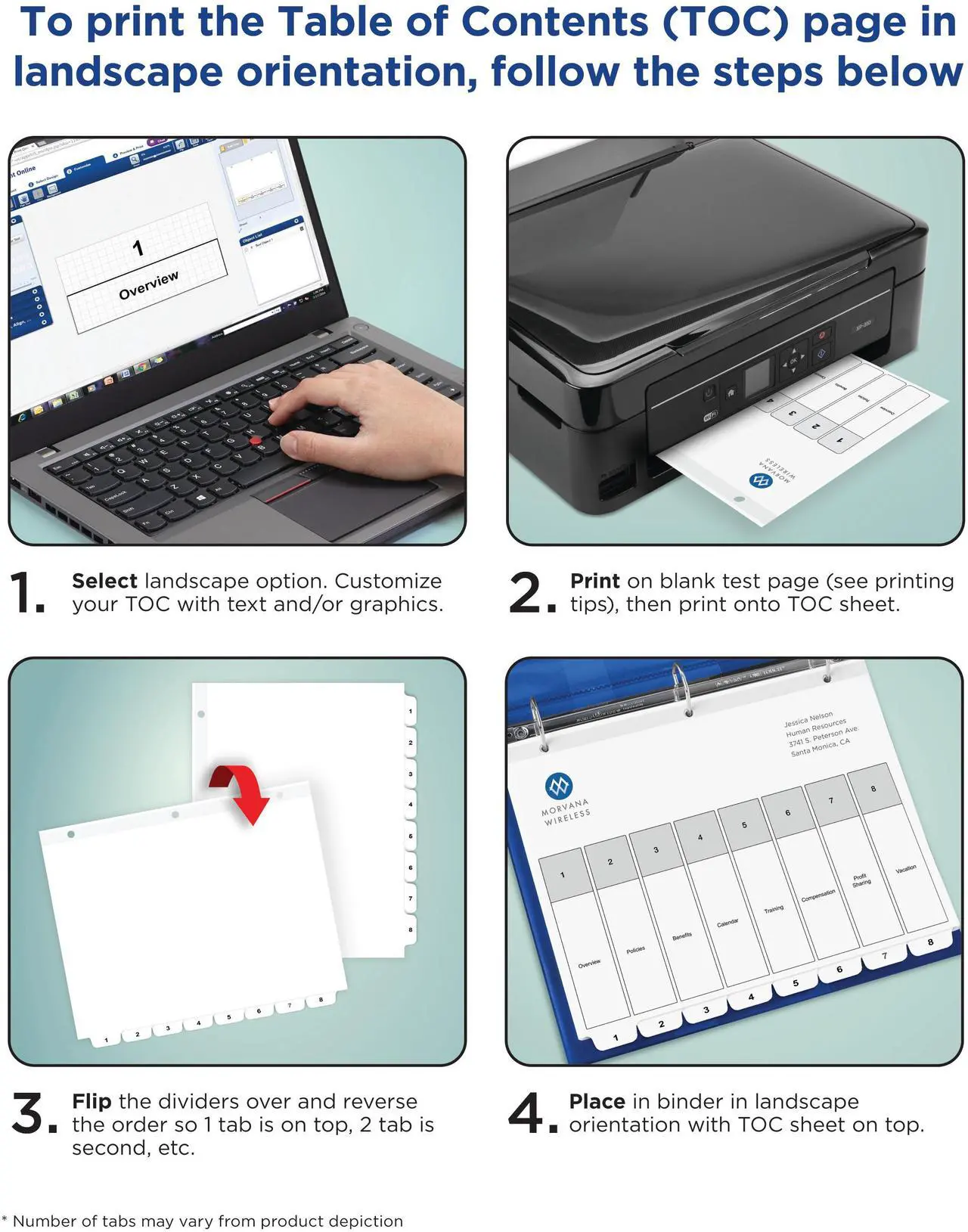 Alt view image 7 of 15 - Avery Ready Index 12 Tab Dividers, Customizable TOC, 6 Sets (11824)