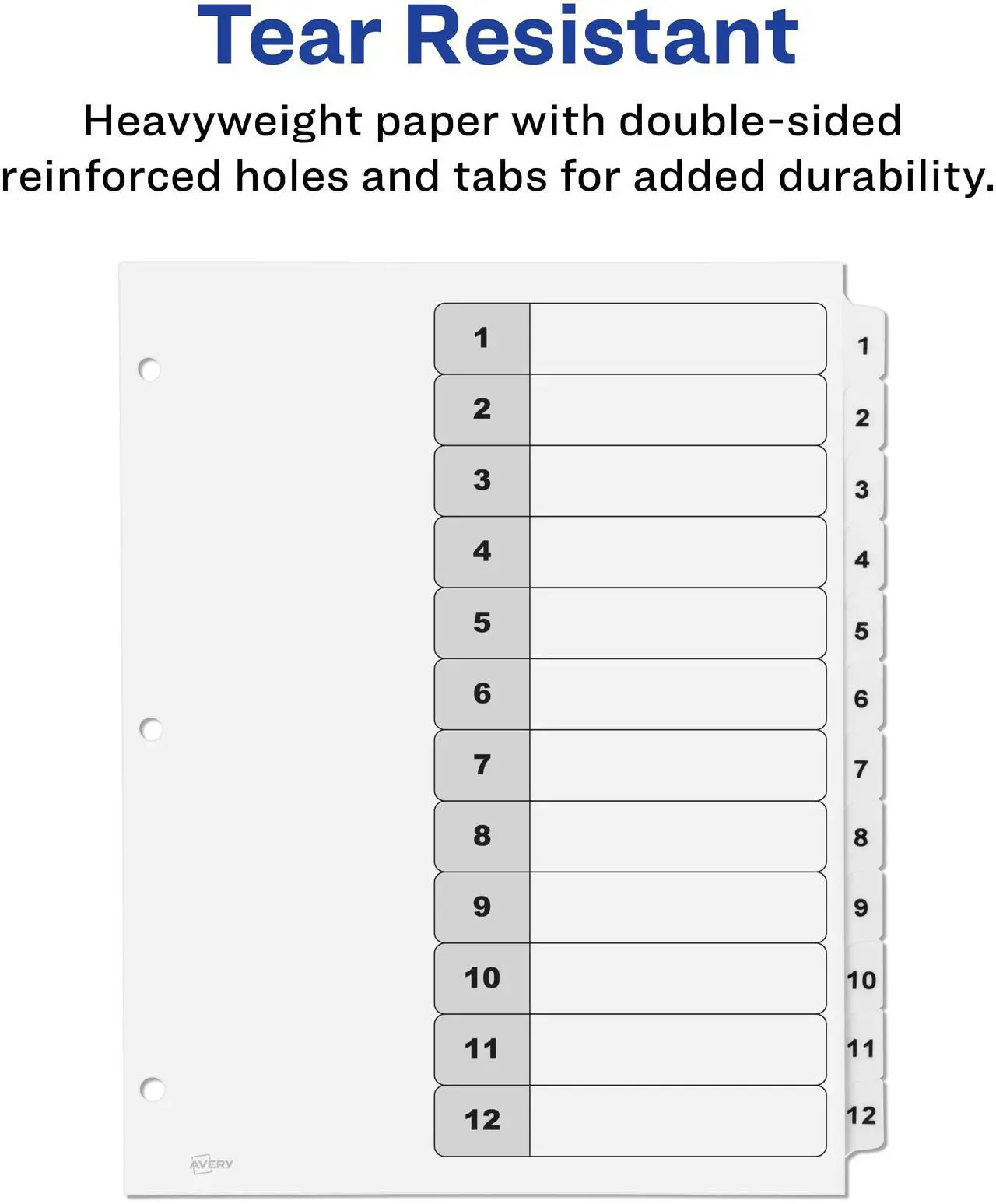 Alt view image 5 of 15 - Avery Ready Index 12 Tab Dividers, Customizable TOC, 6 Sets (11824)