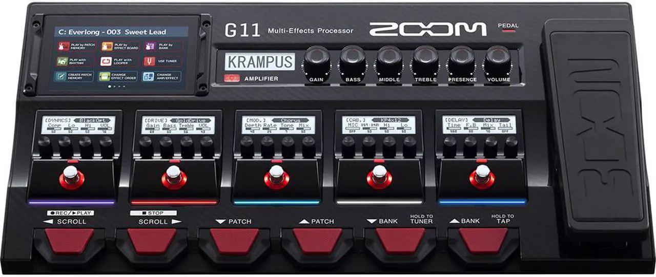 Alt view image 2 of 19 - Zoom G11 Multi-Effects Processor for Electic Guitar