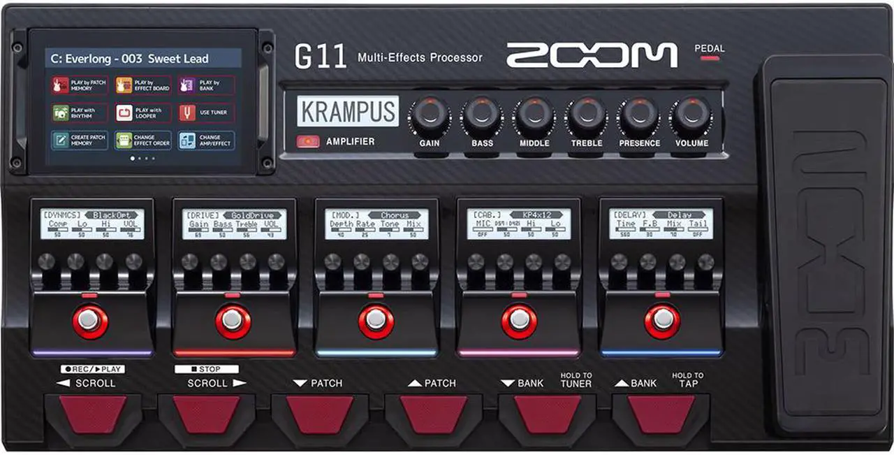 Alt view image 3 of 19 - Zoom G11 Multi-Effects Processor for Electic Guitar