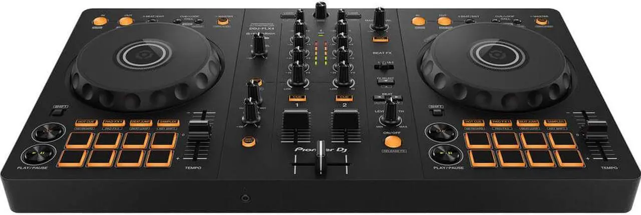 Alt view image 2 of 5 - Pioneer DJ DDJ-FLX4 Portable 2-Channel rekordbox DJ and Serato Controller (Graphite)