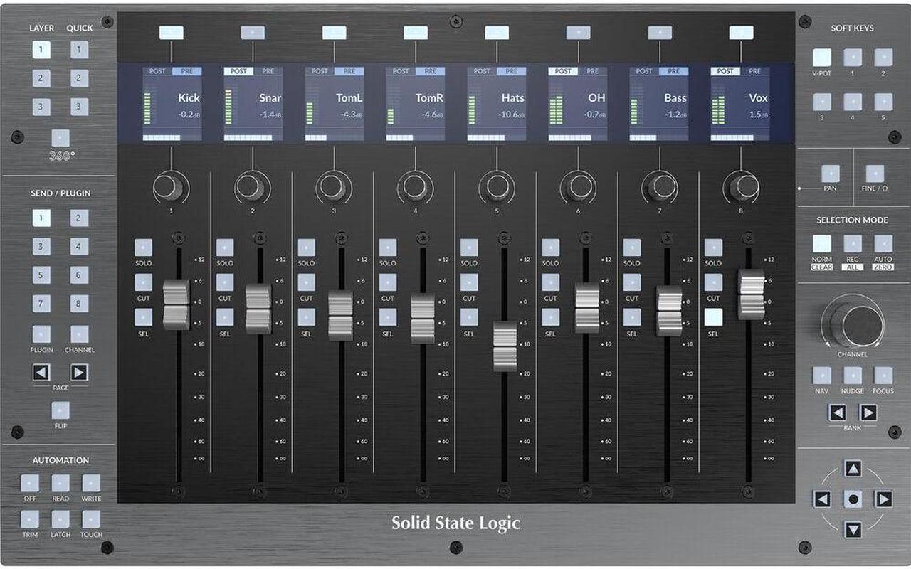 Alt view image 2 of 6 - Solid State Logic UF8 Advanced DAW Controller Bundle with Solid State Logic UC1 Hardware Plug-In Control Surface