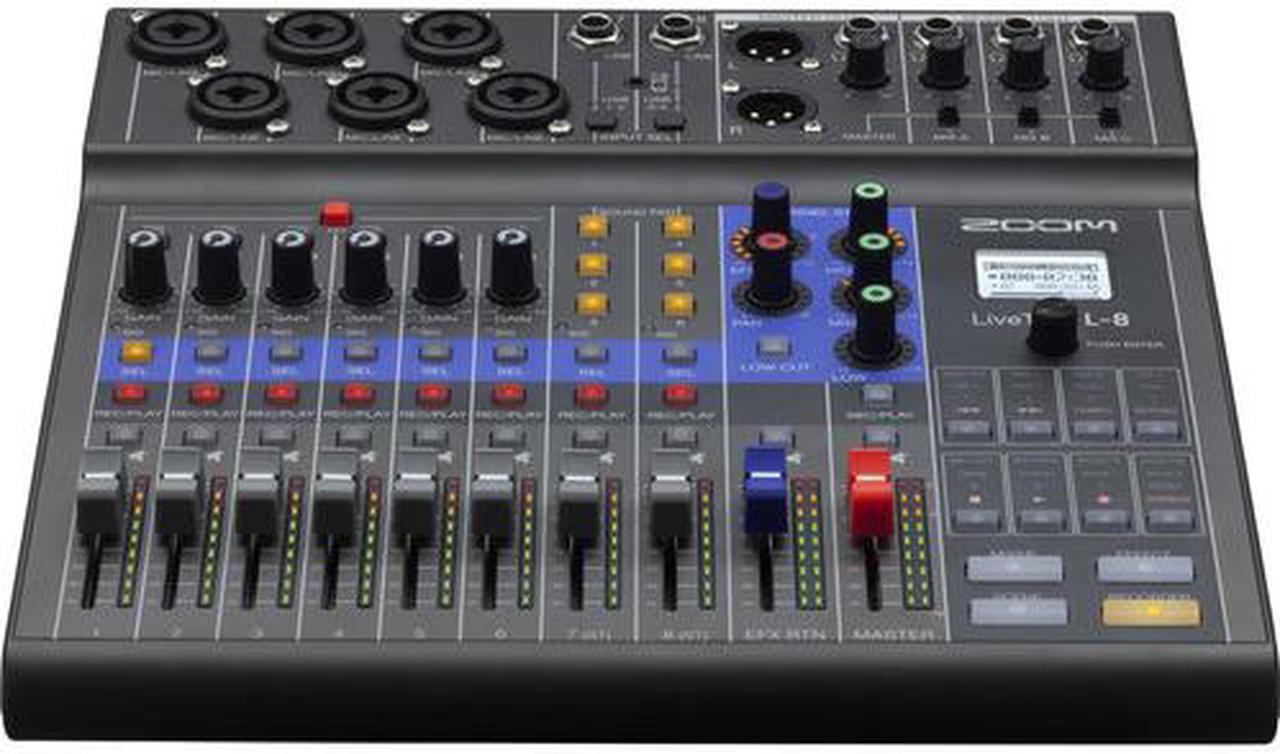 Alt view image 5 of 20 - Zoom LiveTrak L-8 Portable 8-Channel Digital Mixer and Multitrack Recorder