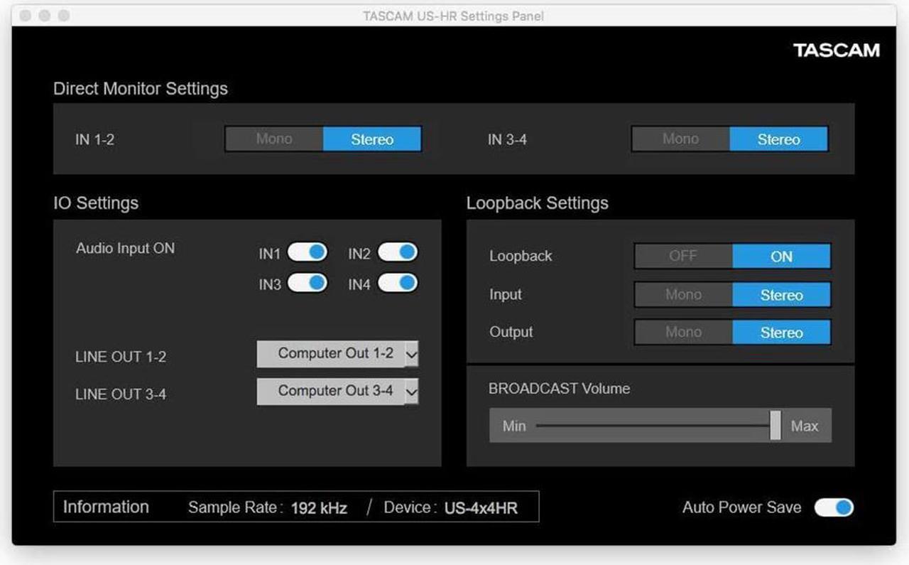 Alt view image 3 of 7 - Tascam US-4x4HR Desktop 4x4 USB Type-C Audio/MIDI Interface
