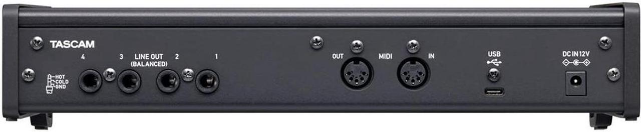 Alt view image 2 of 7 - Tascam US-4x4HR Desktop 4x4 USB Type-C Audio/MIDI Interface