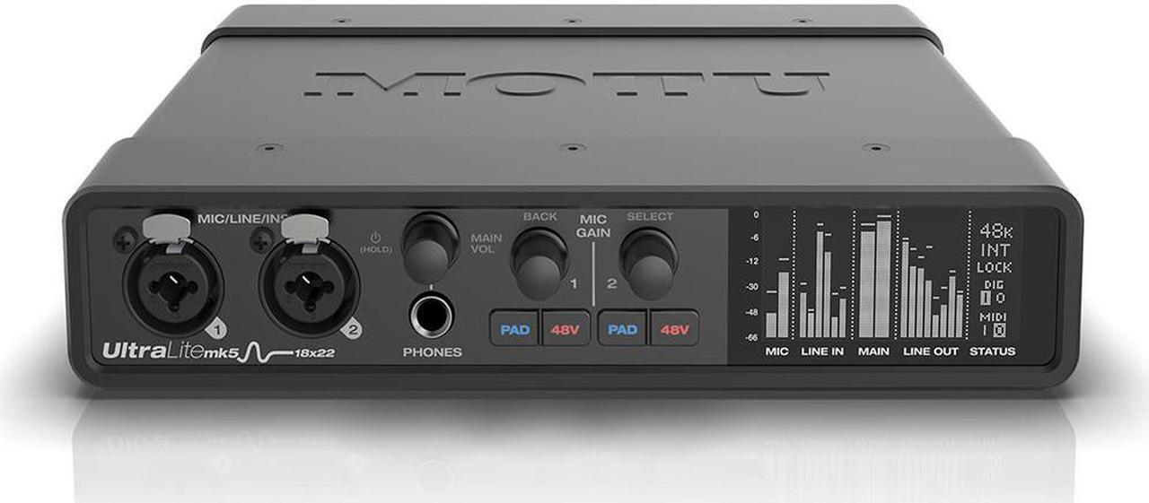 Alt view image 3 of 13 - Motu UltraLite-mk5 18x22 USB Audio Interface with DSP, Mixing and Effects