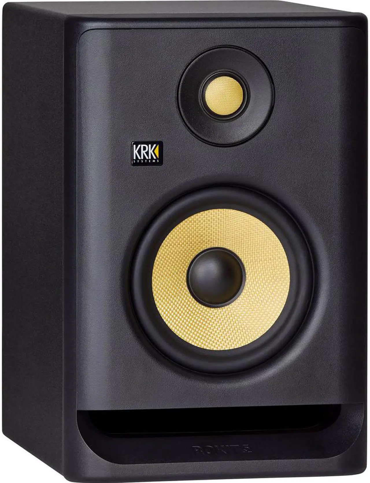 Alt view image 2 of 7 - KRK ROKIT 5 G4 5" 2-Way Studio Monitor (Pair) Bundle with Studio Monitor Stands (Pair), 2x Small Pad & 2x XLR Cable