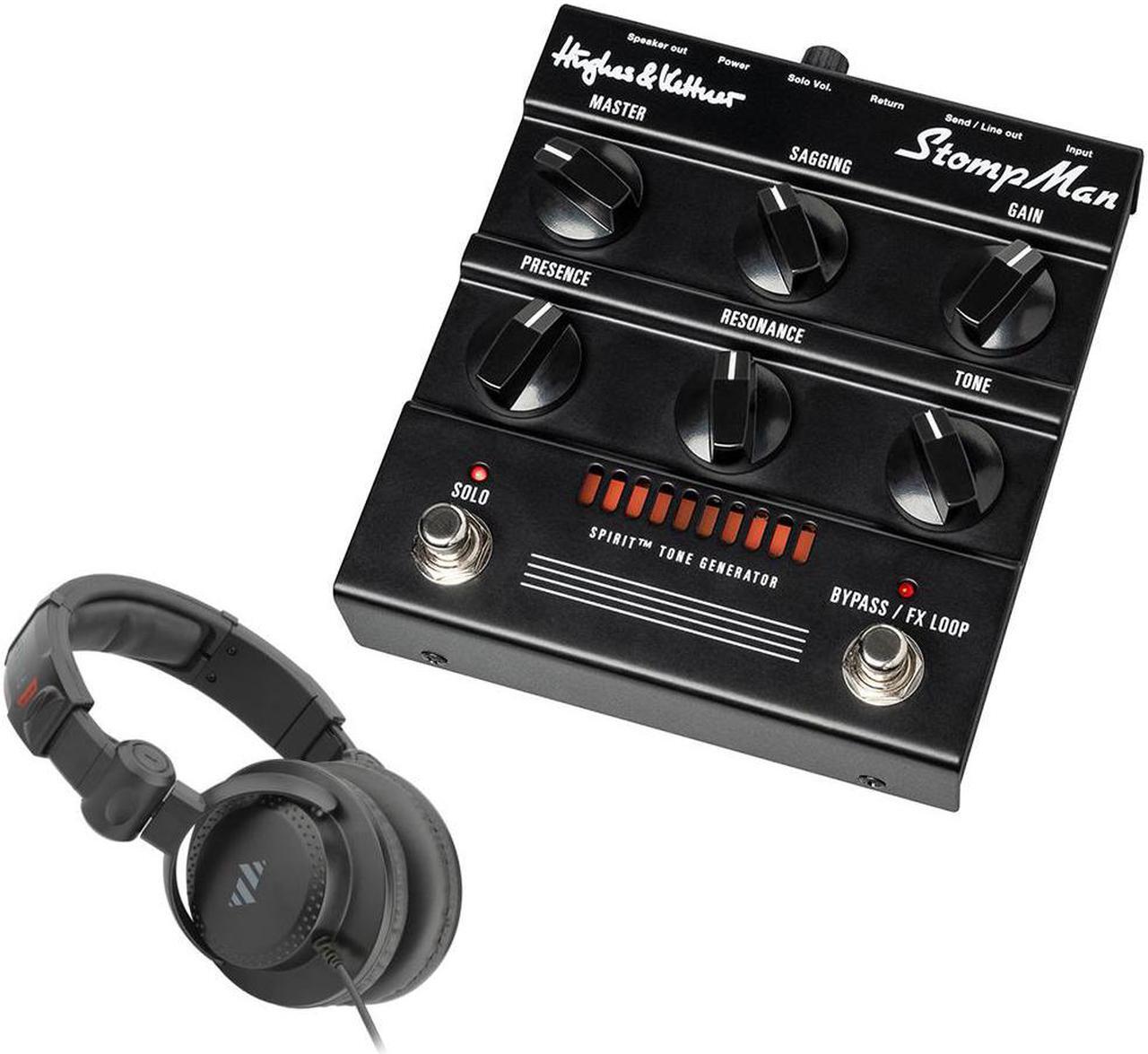 Main image of Hughes & Kettner StompMan Guitar 50-watt Amplifier Pedal Bundle with Polsen HPC-A30-MK2 Studio Monitor Headphones