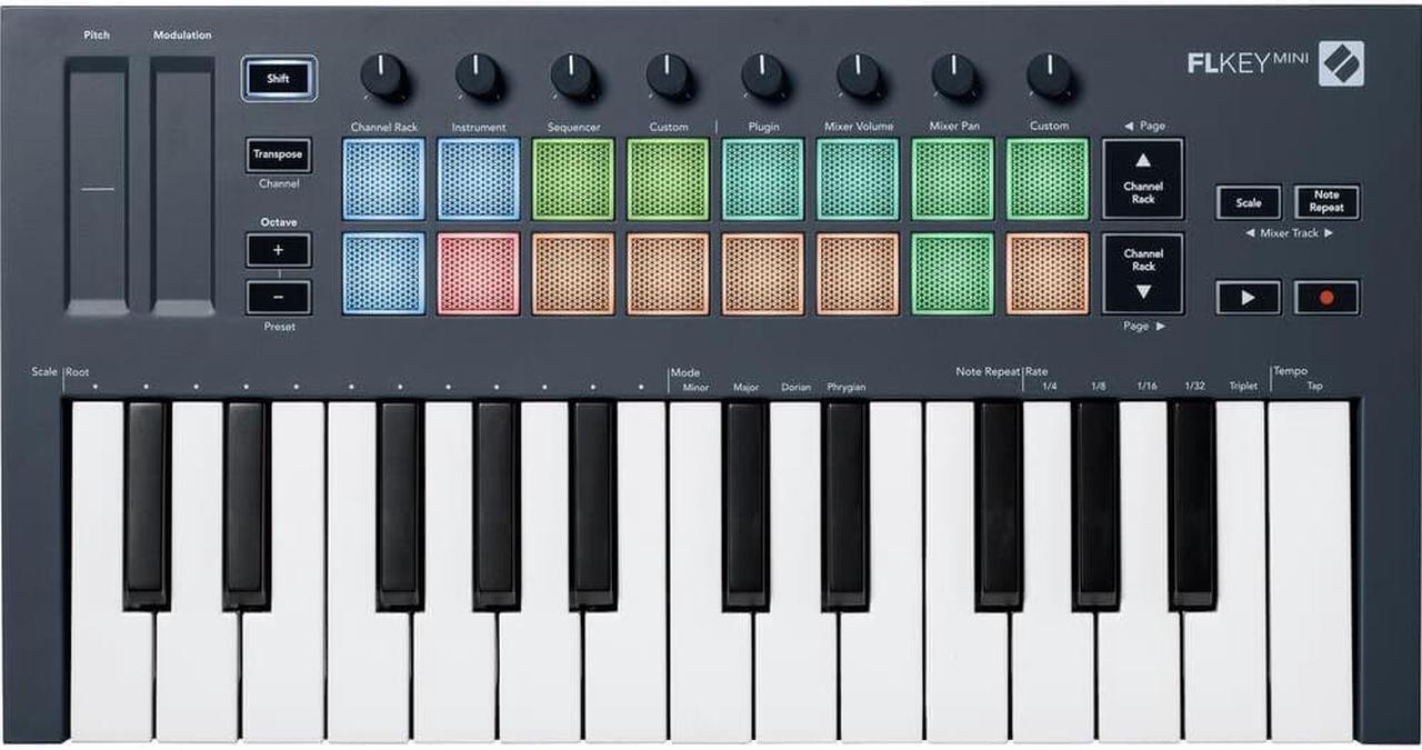 Alt view image 4 of 19 - Novation FLkey Mini USB MIDI Keyboard Controller for FL Studio (25-Mini Keys)