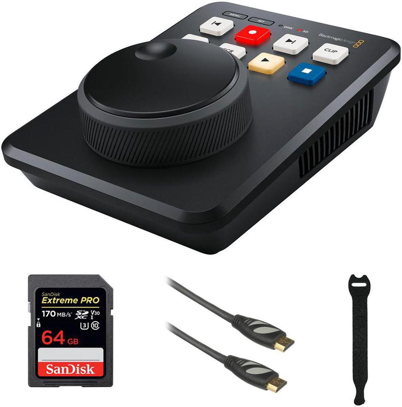 Main image of Blackmagic Design HyperDeck Shuttle HD Bundle with 64GB Extreme PRO Memory Card, Pearstone 6' HDMI Cable with Ethernet and 10-Pack Straps