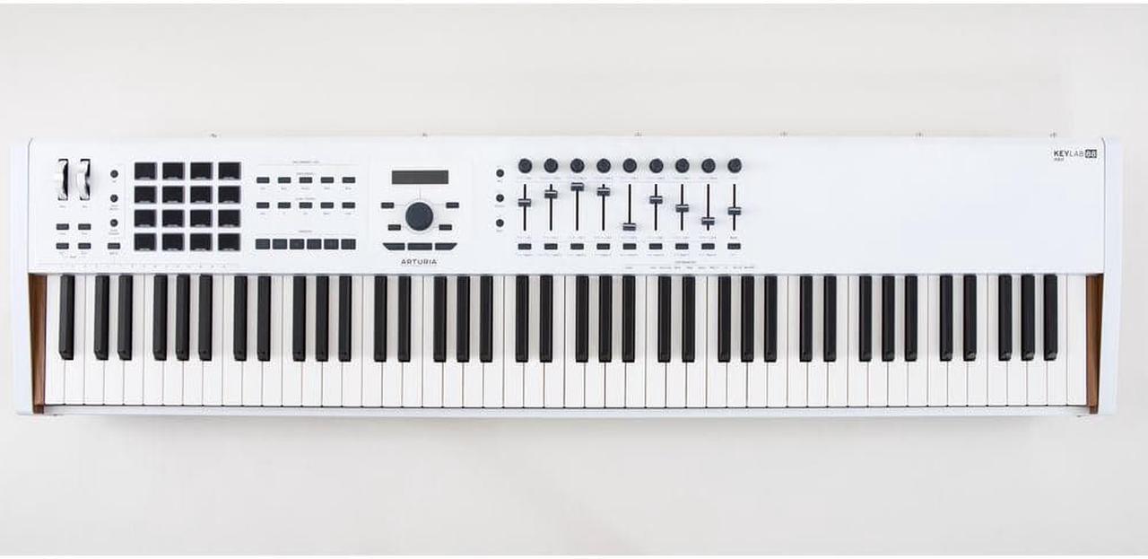 Alt view image 2 of 12 - Arturia KeyLab 88 MkII Hammer-Action MIDI Controller and Software (White)