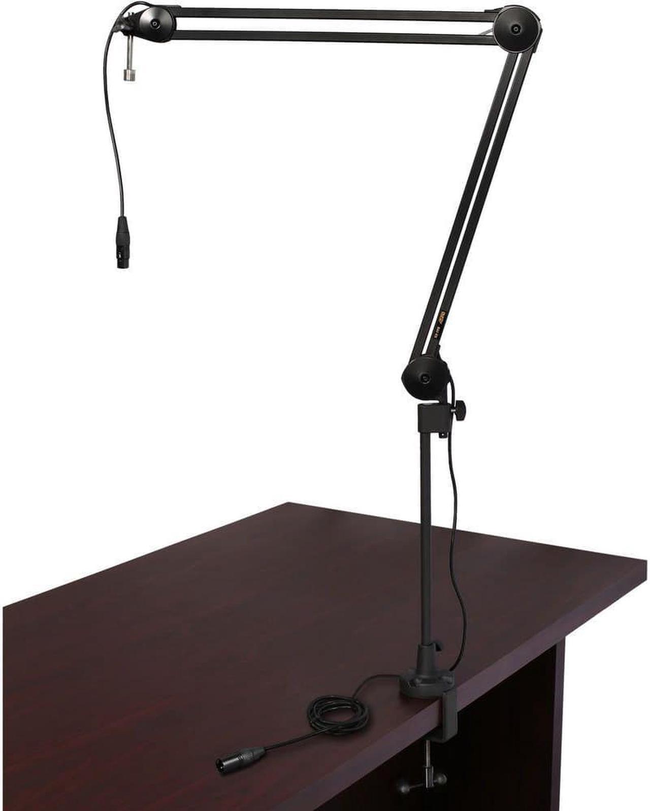 Alt view image 5 of 6 - Audio-Technica AT2020 Cardioid Condenser Microphone with BAI-2X Two-Section Broadcast Arm, Pop Filter and XLR Cable
