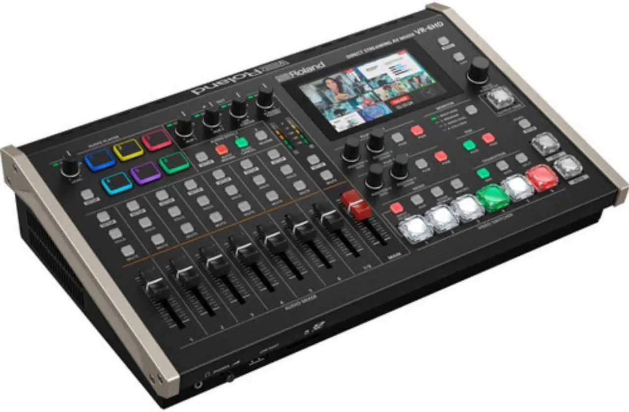 Alt view image 3 of 7 - Roland VR-6HD Direct Streaming AV Mixer | Professional Portable All-In-One Hub for Business Livestreaming | Deep Automation | Video Switching | Audio Mixing | PTZ Camera Control | SDXC Card Recording