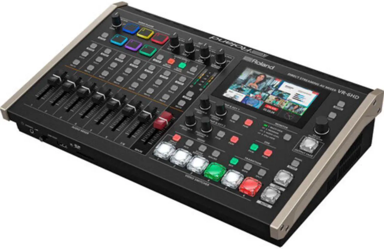 Alt view image 4 of 7 - Roland VR-6HD Direct Streaming AV Mixer | Professional Portable All-In-One Hub for Business Livestreaming | Deep Automation | Video Switching | Audio Mixing | PTZ Camera Control | SDXC Card Recording