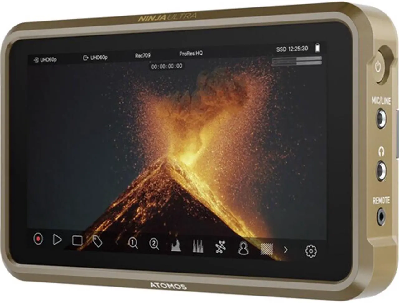 Alt view image 2 of 7 - Atomos Ninja Ultra 5.2" 4K HDMI Recording Monitor Bundle with Atomos 5" Accessory Kit for Shinobi, Shinobi SDI and Ninja V Monitors and Anti-Static Screen Cleaning Wipes (5-Pack)
