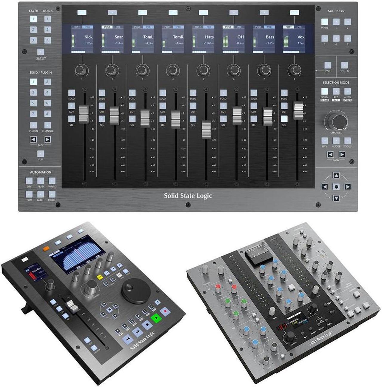 Main image of Solid State Logic UF8 Advanced DAW Controller Bundle with Solid State Logic UF1 Single-Fader DAW Control Surface and UC1 Hardware Plug-In Control Surface