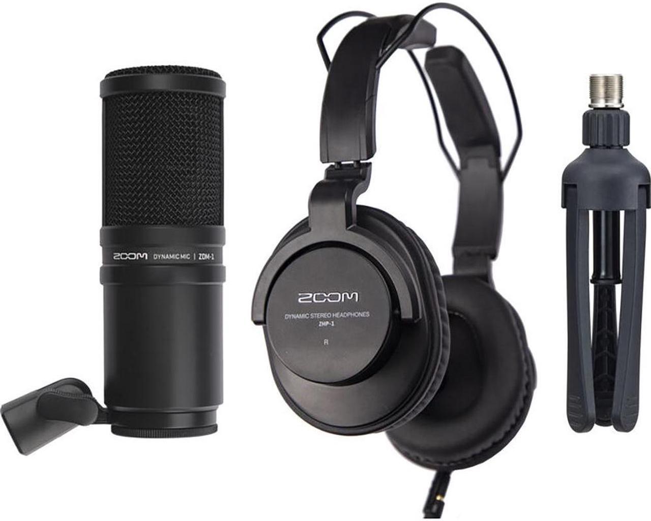 Alt view image 7 of 7 - Zoom H4essential 4-Track 32-Bit Float Portable Audio Recorder Bundle with Zoom ZDM-1 Podcast Mic Pack, 16GB microSDHC Memory Card, and Kellards Cleaning Pack