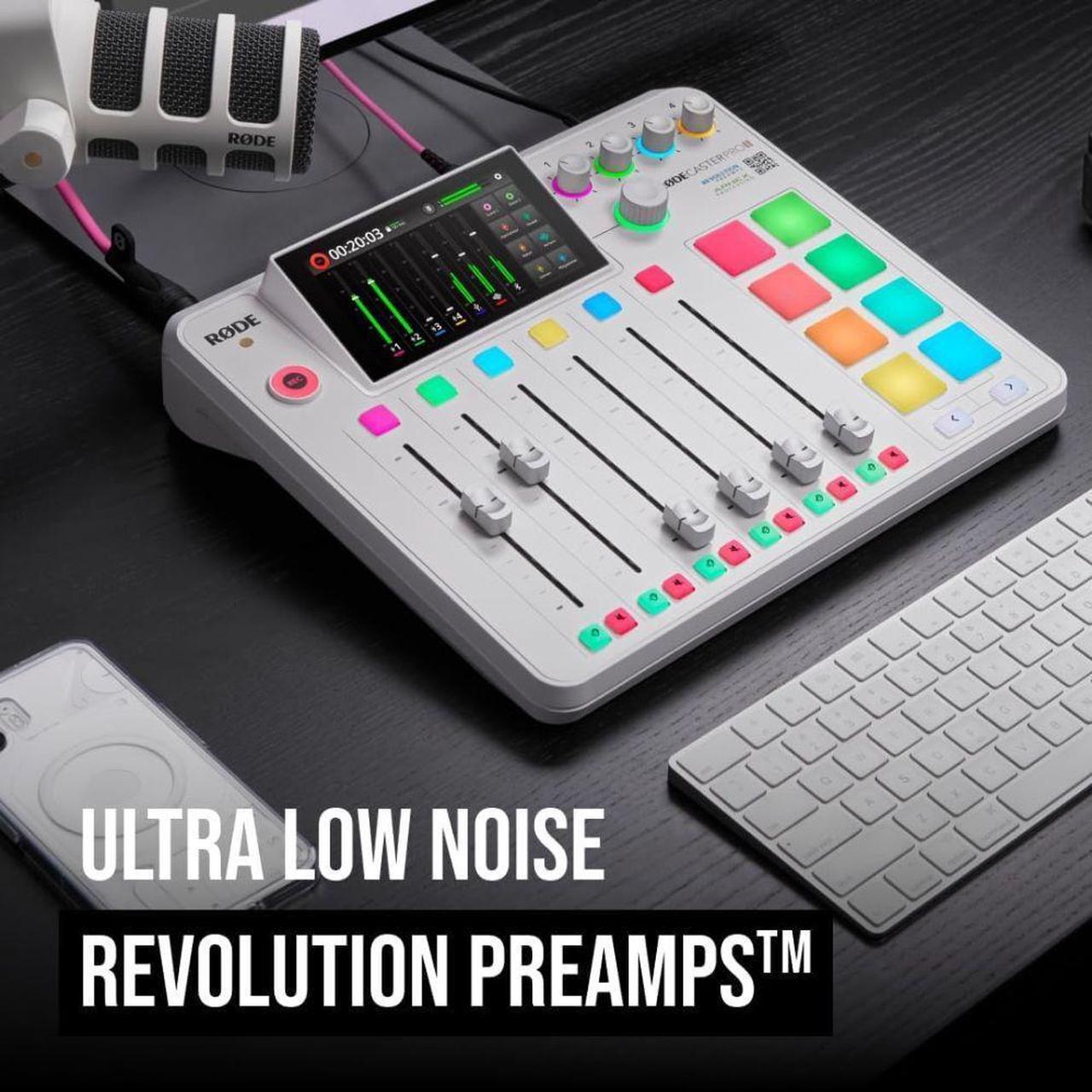 Alt view image 6 of 10 - RODE Microphone RØDECaster Pro II All-in-One Production Solution for Podcasting, Streaming, Music Production and Content Creation (White)