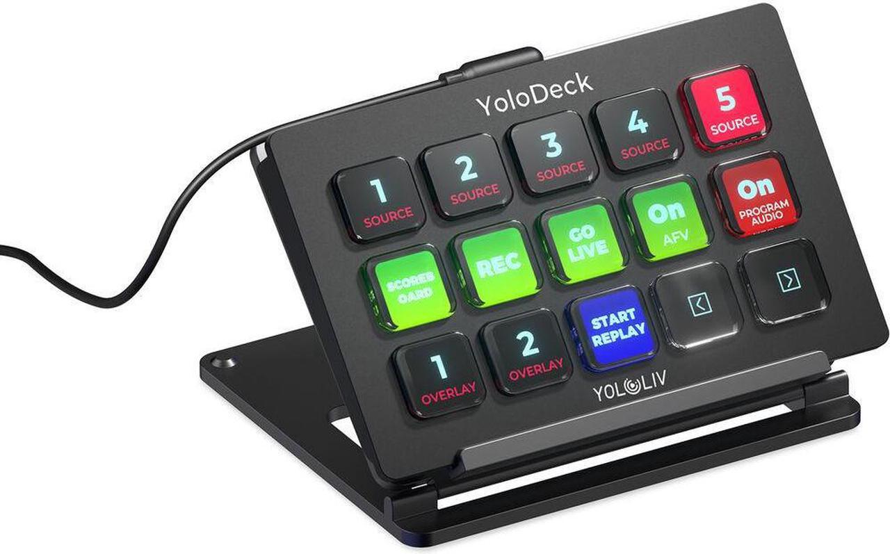 Alt view image 7 of 7 - YoloLiv YoloBox Ultra Portable Multi-Camera Encoder/Switcher/Monitor/Recorder Bundle with YoloLiv YoloDeck Control Panel for YoloBox