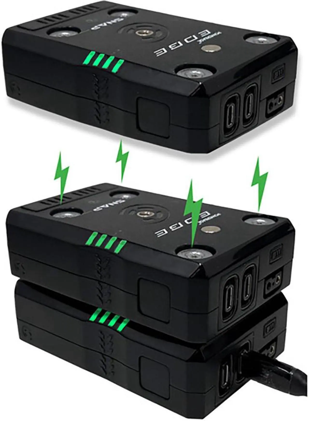 Alt view image 7 of 7 - Core SWX Powerbase EDGE SNAP 49Wh Smart-Stacking Battery Pack (Pair)