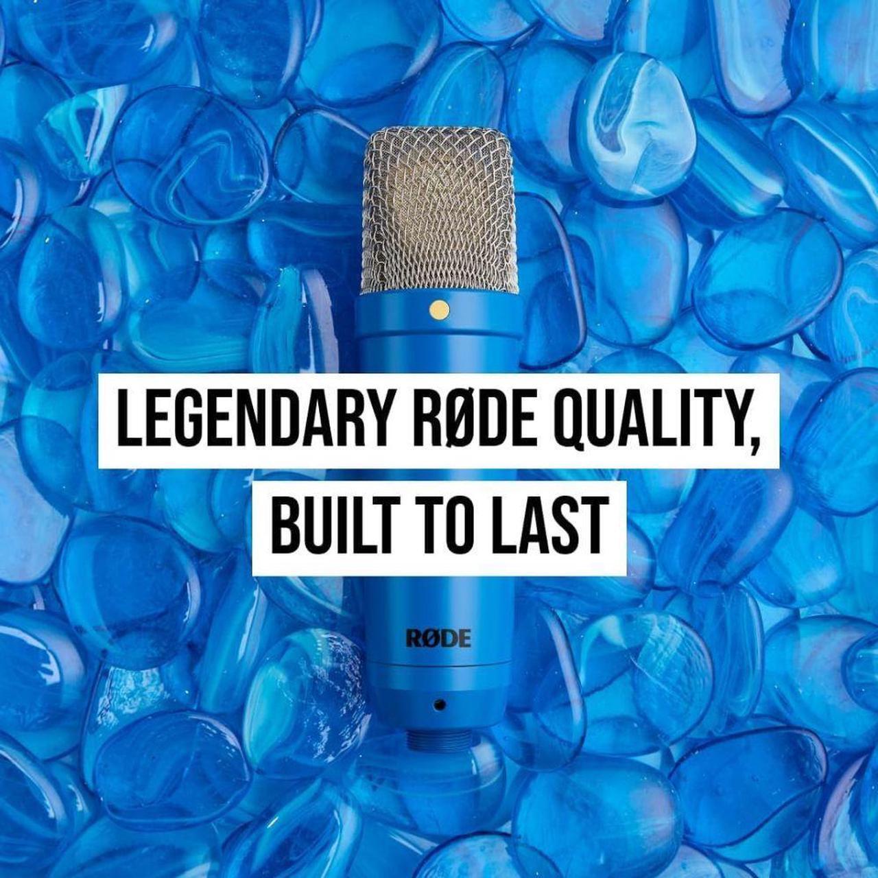 Alt view image 5 of 7 - RODE NT1 Signature Series Large-Diaphragm Condenser Microphone (Cobalt) Bundle with Mic Stand with Fixed Boom