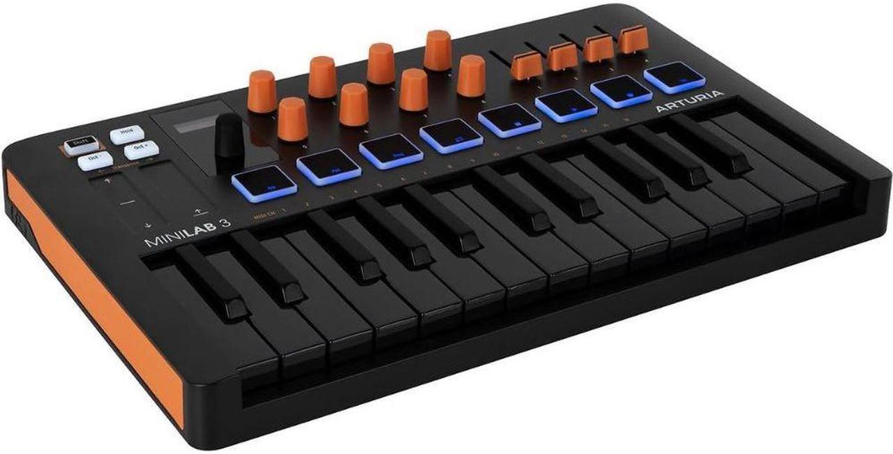 Alt view image 3 of 7 - Arturia MiniLab 3 Orange Compact MIDI Keyboard and Pad Controller (Special Edition Orange and Black)