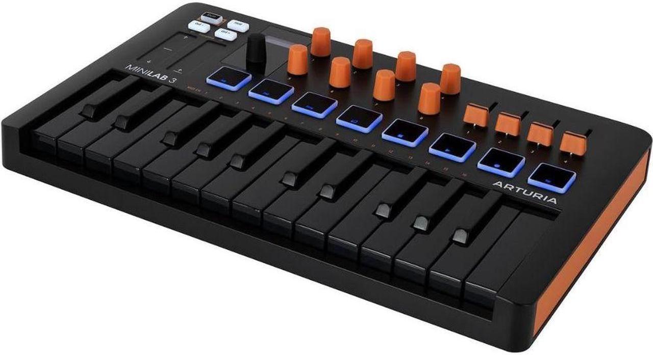 Alt view image 4 of 7 - Arturia MiniLab 3 Orange Compact MIDI Keyboard and Pad Controller (Special Edition Orange and Black)
