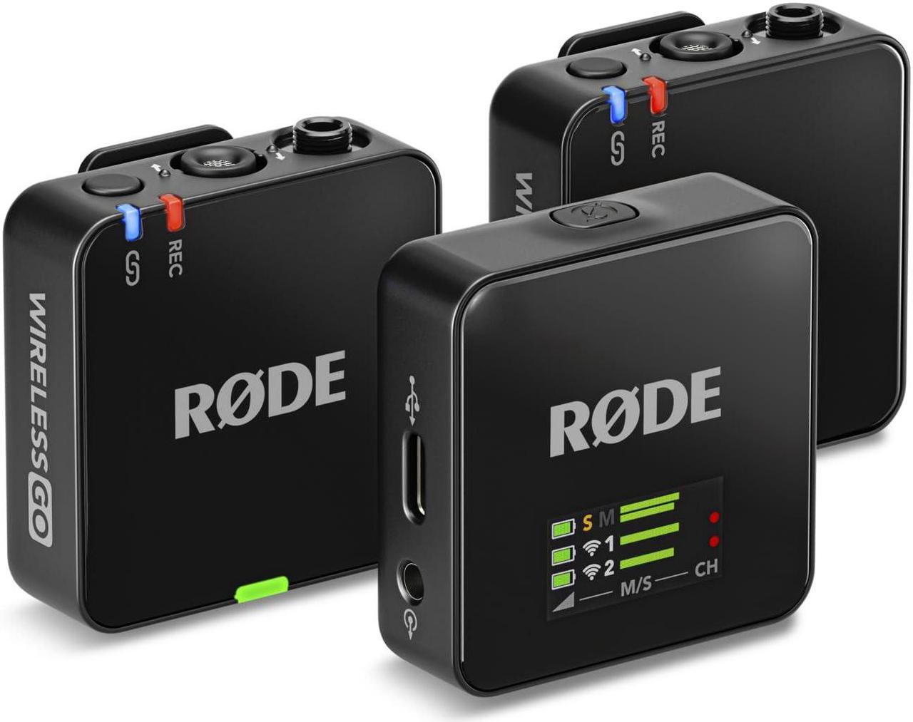 Alt view image 3 of 7 - RODE Wireless GO (Gen 3) 2-Person Compact Digital Wireless Microphone Recorder Black Bundle with Grade Lavalier Lapel Microphone (2 Pack), Kellards Cleaning Cloth