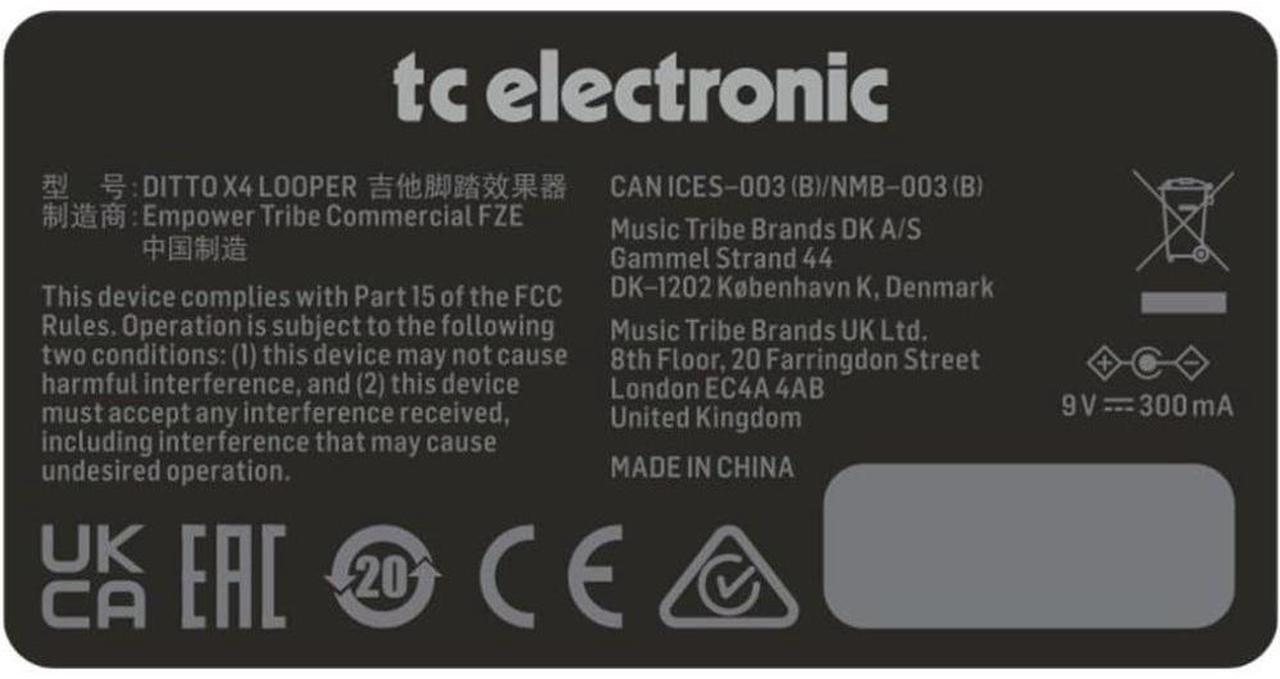 Alt view image 5 of 5 - TC Electronic Ditto X4 Looper Pedal