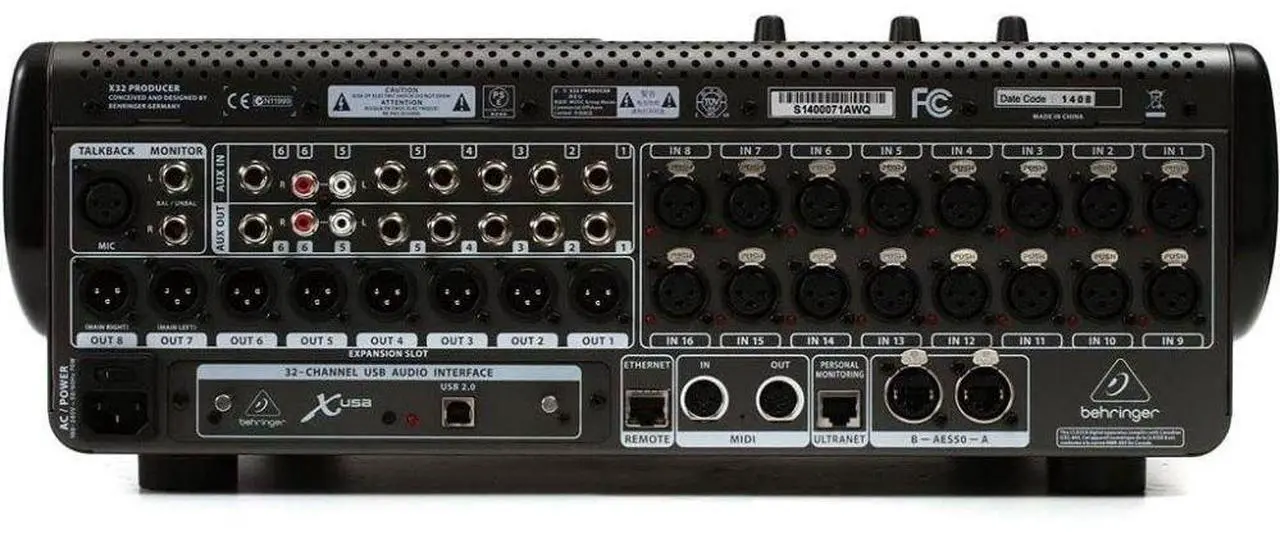 Alt view image 4 of 7 - Behringer X32 PRODUCER 16 x 8 Rack-Mountable Digital Mixing Console