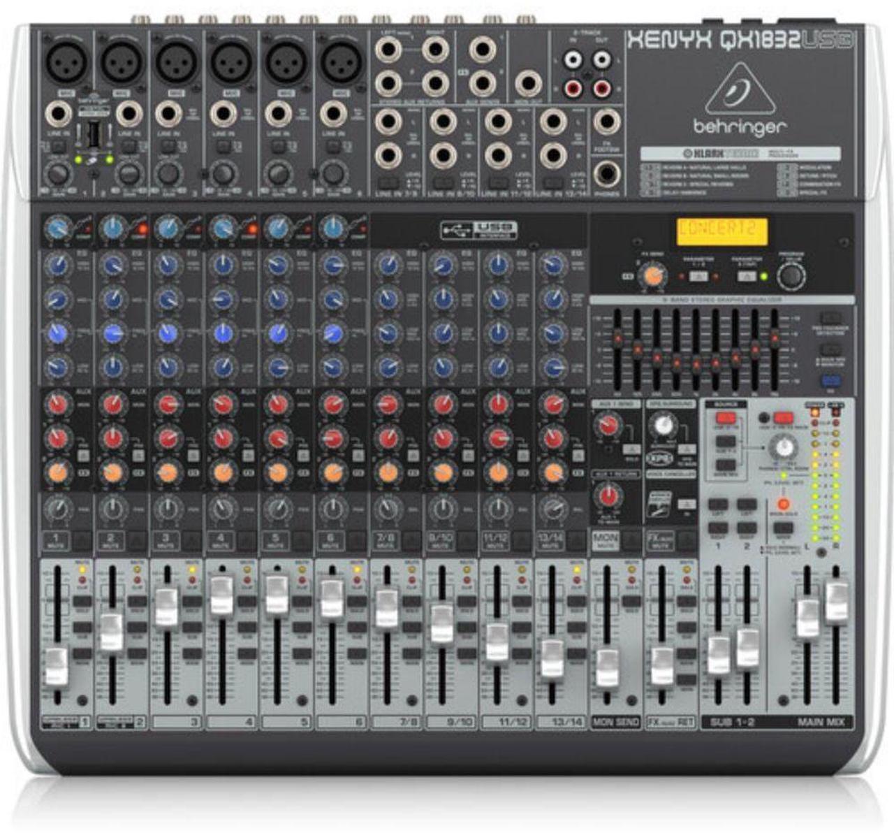 Alt view image 3 of 5 - Behringer XENYX QX1832USB Premium Analog 18-Input Mixer with Multi-FX and USB/Audio Interface (Wireless Ready)