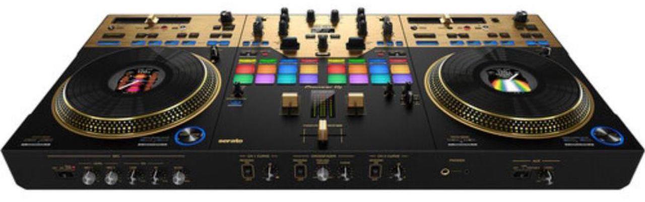 Alt view image 3 of 5 - Pioneer DJ DDJ-REV7 2-Channel rekordbox and Serato DJ Pro Controller with Motorized Jog Wheels (Limited Edition Gold)