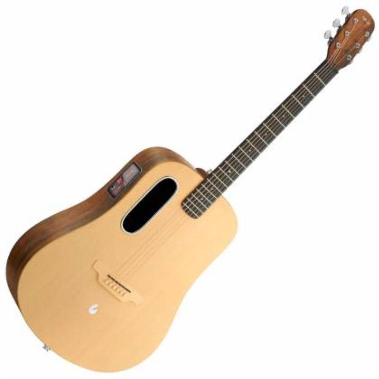 Alt view image 2 of 7 - LAVA ME 4 Solid Spruce Top Series,HILAVA 2.0 Smart Acoustics Electric Guitars, Woodgrain Brown/Burlywood