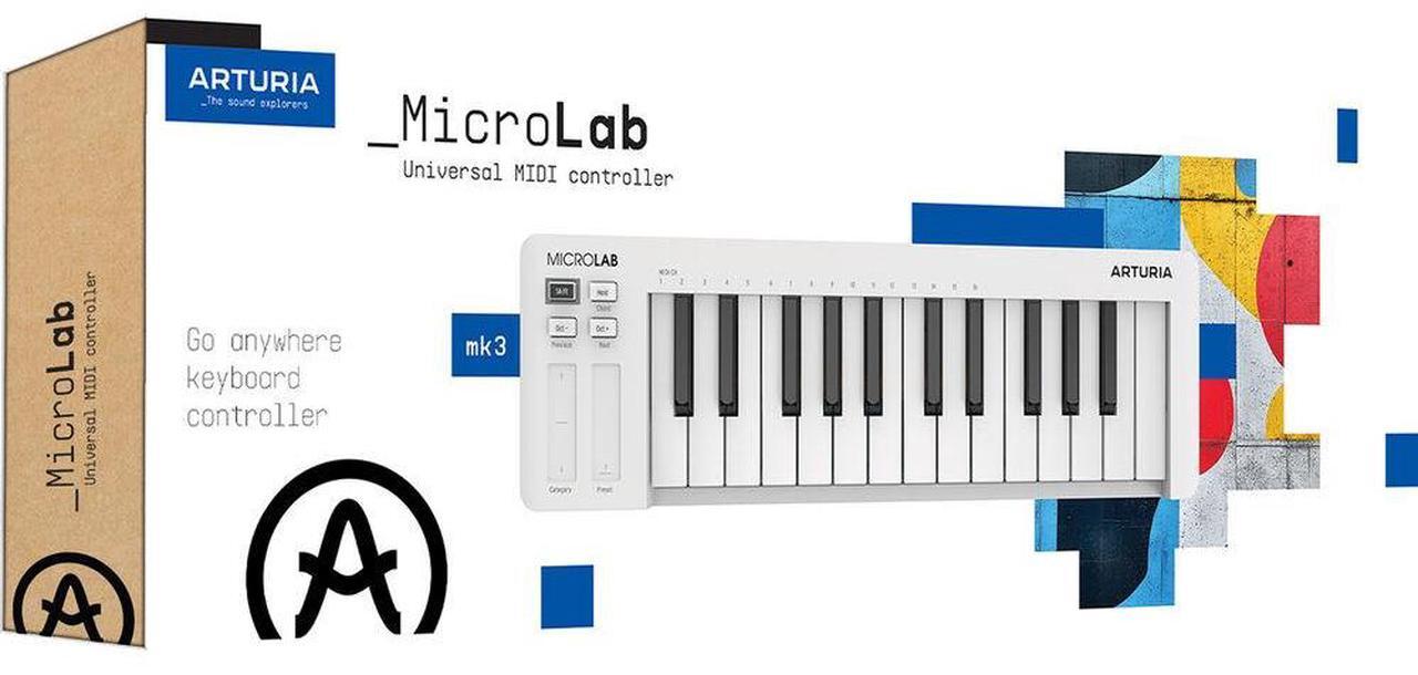 Alt view image 6 of 6 - Arturia MicroLab mk3 25-Key USB-C MIDI Control Keyboard (White)