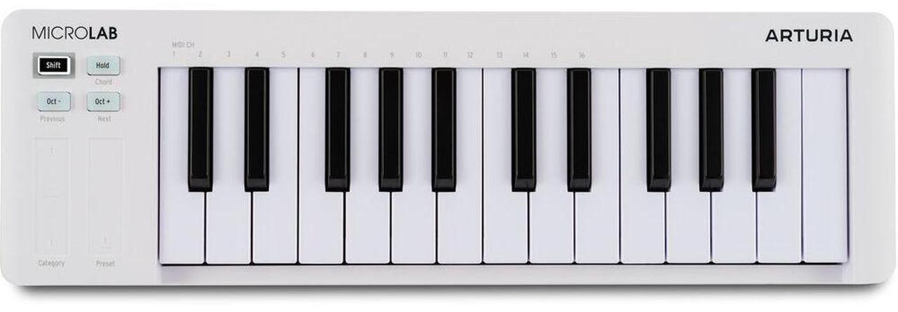 Alt view image 3 of 6 - Arturia MicroLab mk3 25-Key USB-C MIDI Control Keyboard (White)
