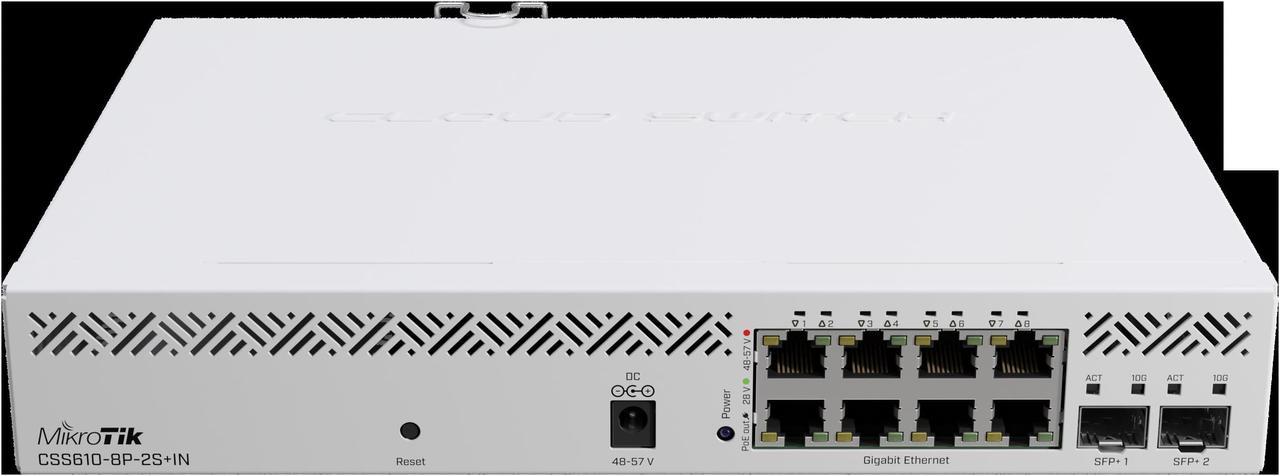 Mikrotik CSS610-8P-2S+IN PoE Powerhouse with 8x Gigabit PoE SFP+ New Sealed