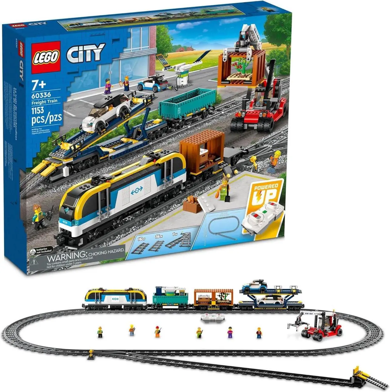 Main image of LEGO City Freight Train Set 60336 Remote Control Toy for Kids Aged 7 Plus New