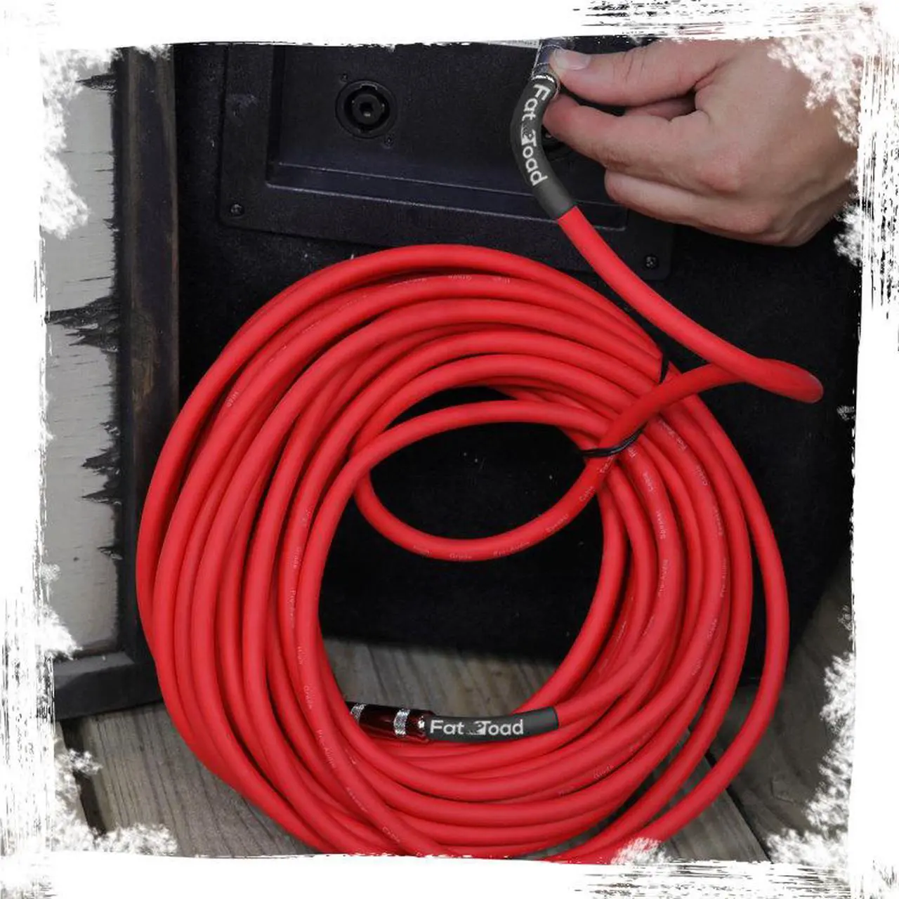 Alt view image 6 of 7 - 1/4" to 1/4 Male Jack Speaker Cables (2 Pack) by FAT TOAD | 50ft Professional Pro Audio Red DJ Speakers PA Patch Cords | Quarter Inch 12 AWG Gauge Wire for Amp, Music Studio Recording & Stage Gear