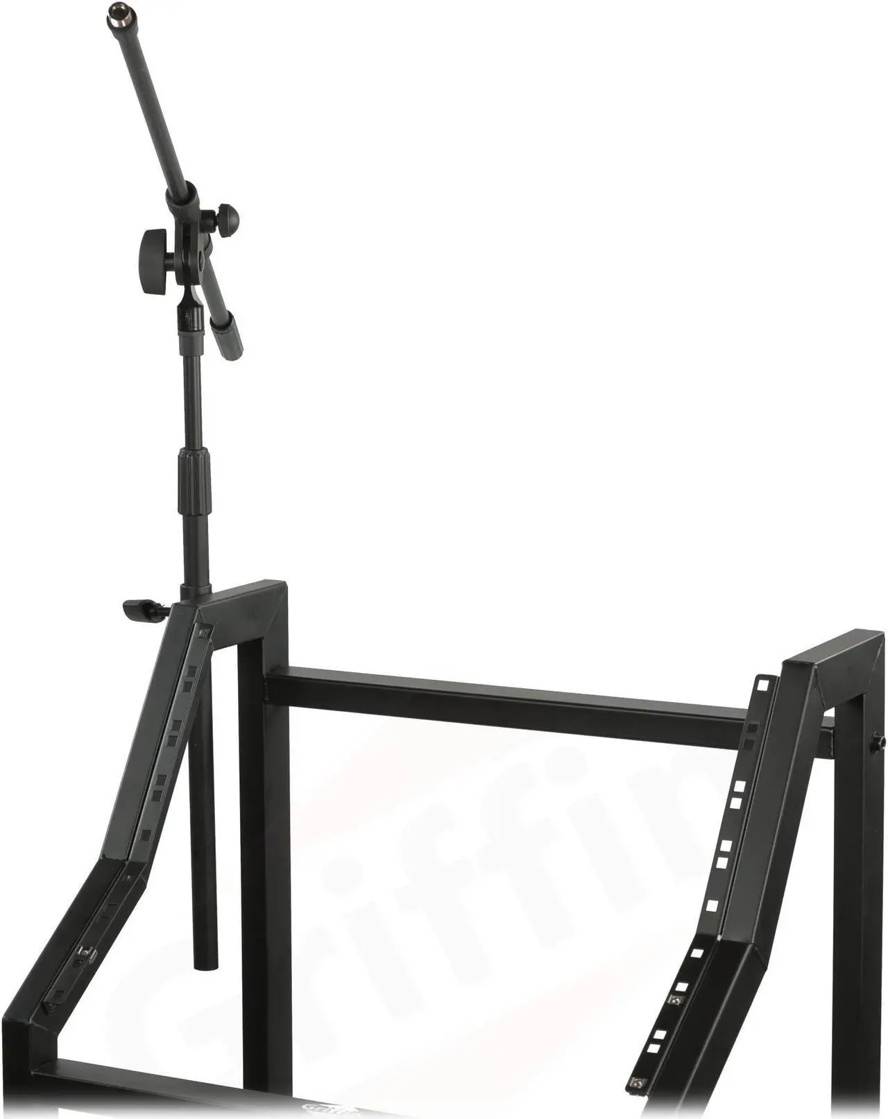 Alt view image 4 of 6 - GRIFFIN Rack Mount Cart Stand & Top Mixer Platform 25U | Rolling Music Studio Booth Case Holder | Pro Audio Recording Cabinet Mount Rails | Sound Stage Equipment DJ Gear Display for Amplifier, Effects