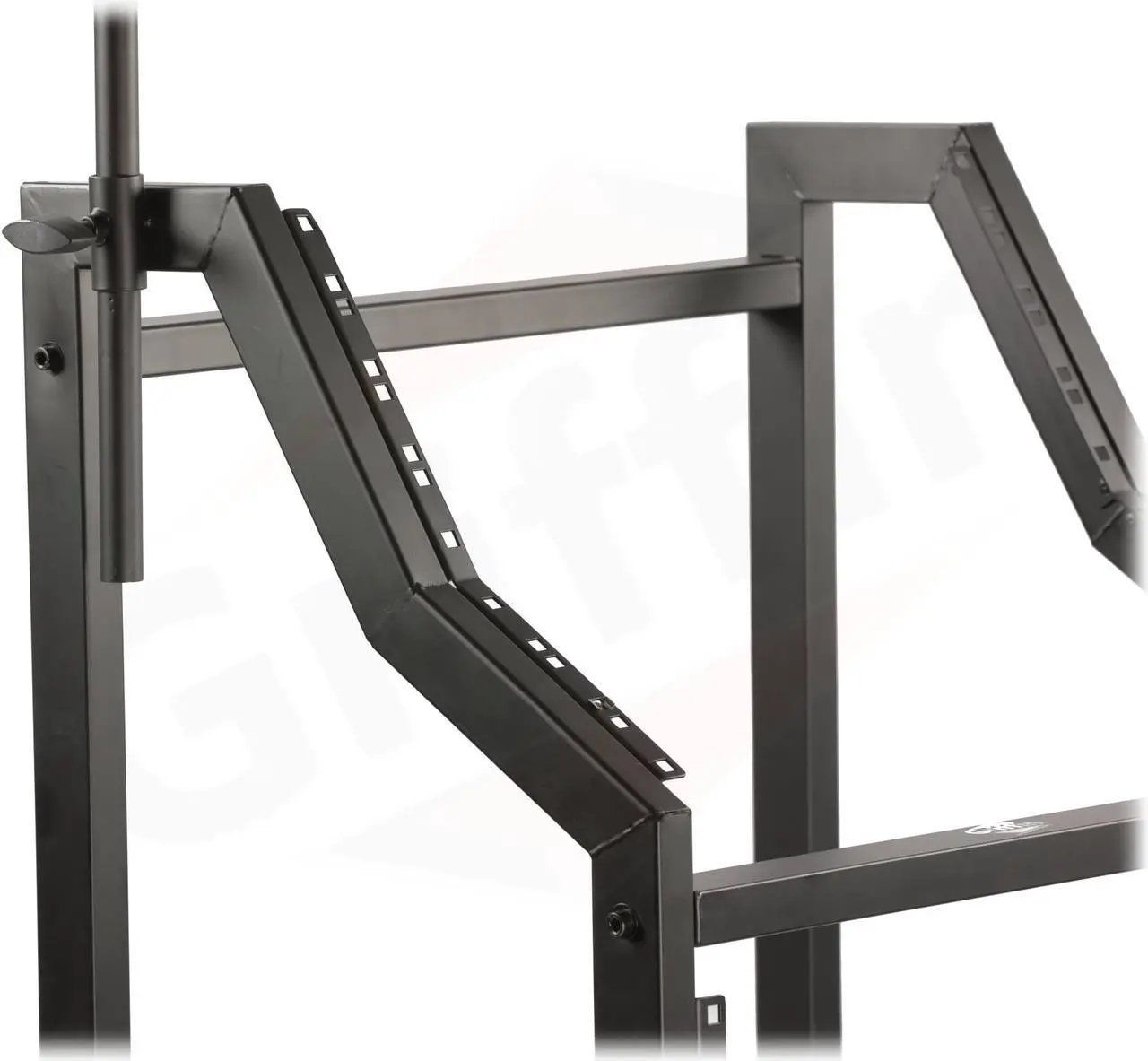 Alt view image 6 of 6 - GRIFFIN Rack Mount Cart Stand & Top Mixer Platform 25U | Rolling Music Studio Booth Case Holder | Pro Audio Recording Cabinet Mount Rails | Sound Stage Equipment DJ Gear Display for Amplifier, Effects