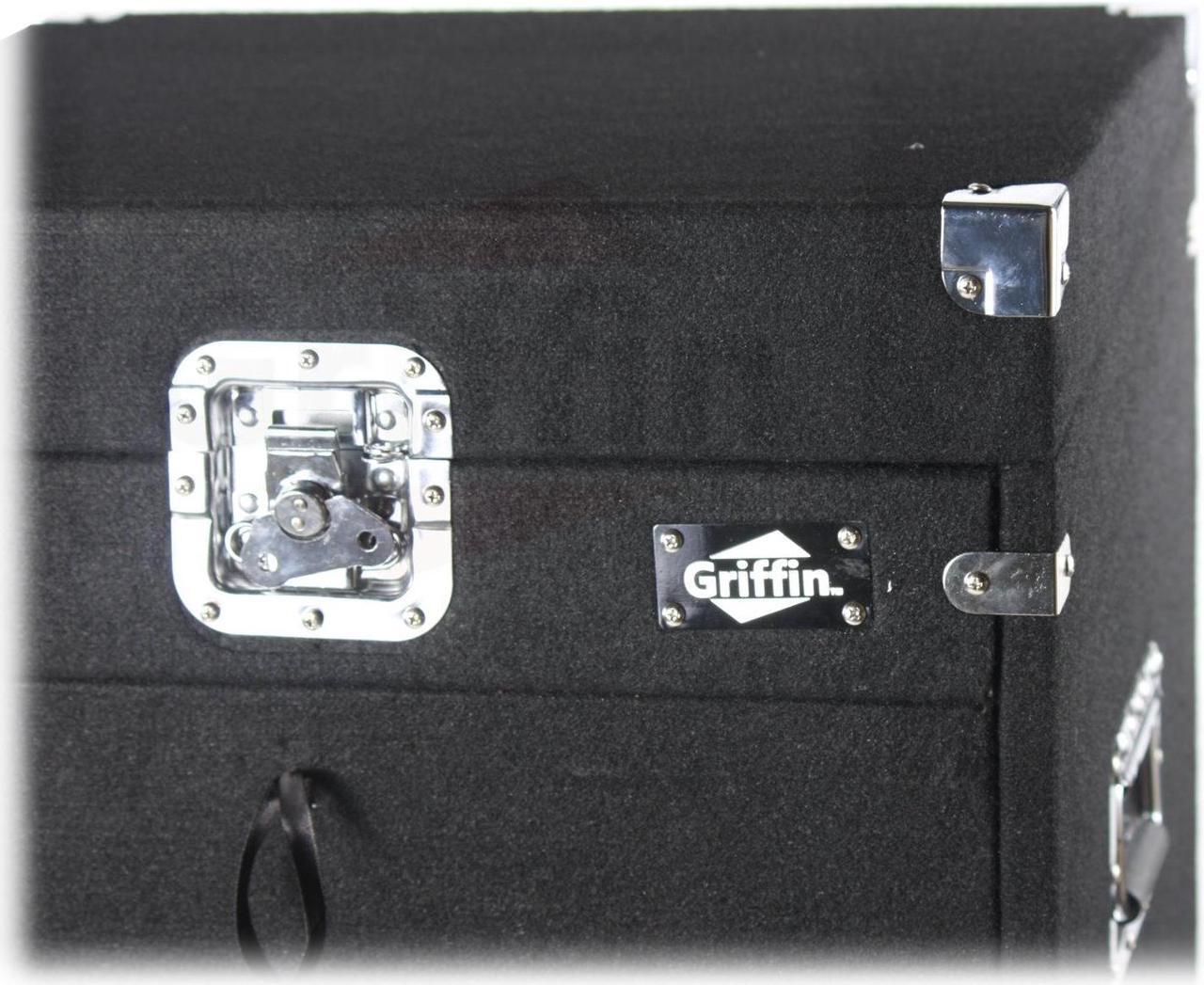 Alt view image 4 of 6 - Ultimate Rackmount Studio Mixer Flight Road Case By GRIFFIN | 25U Mount Space Pro-Audio Amp Cabinet Travel Trunk For Music Gear Recording Equipment | Portable DJ Sound Booth Rack Stand Carpet PA Cart