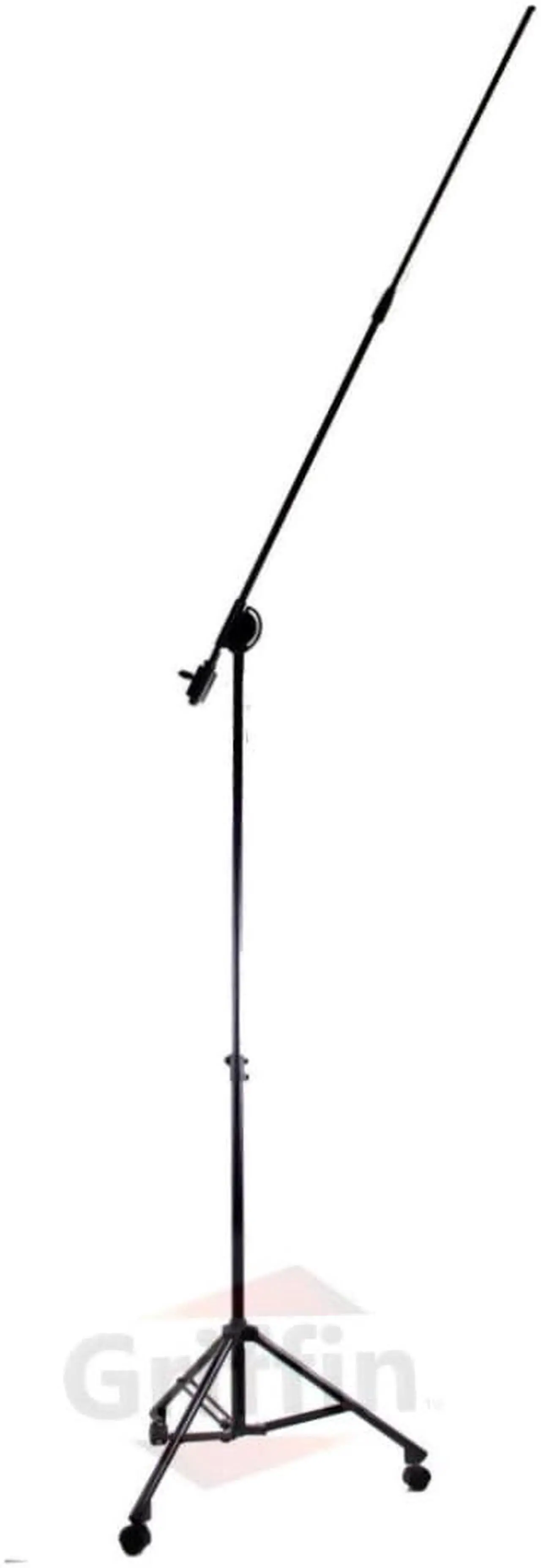 Alt view image 5 of 8 - GRIFFIN Professional Studio Microphone Boom Stand with Casters | Extended Height Recording Mic Holder Tripod on Wheels | Tall Telescoping Arm Mount & Retractable Legs for Vocals, Choir, Overhead Drums