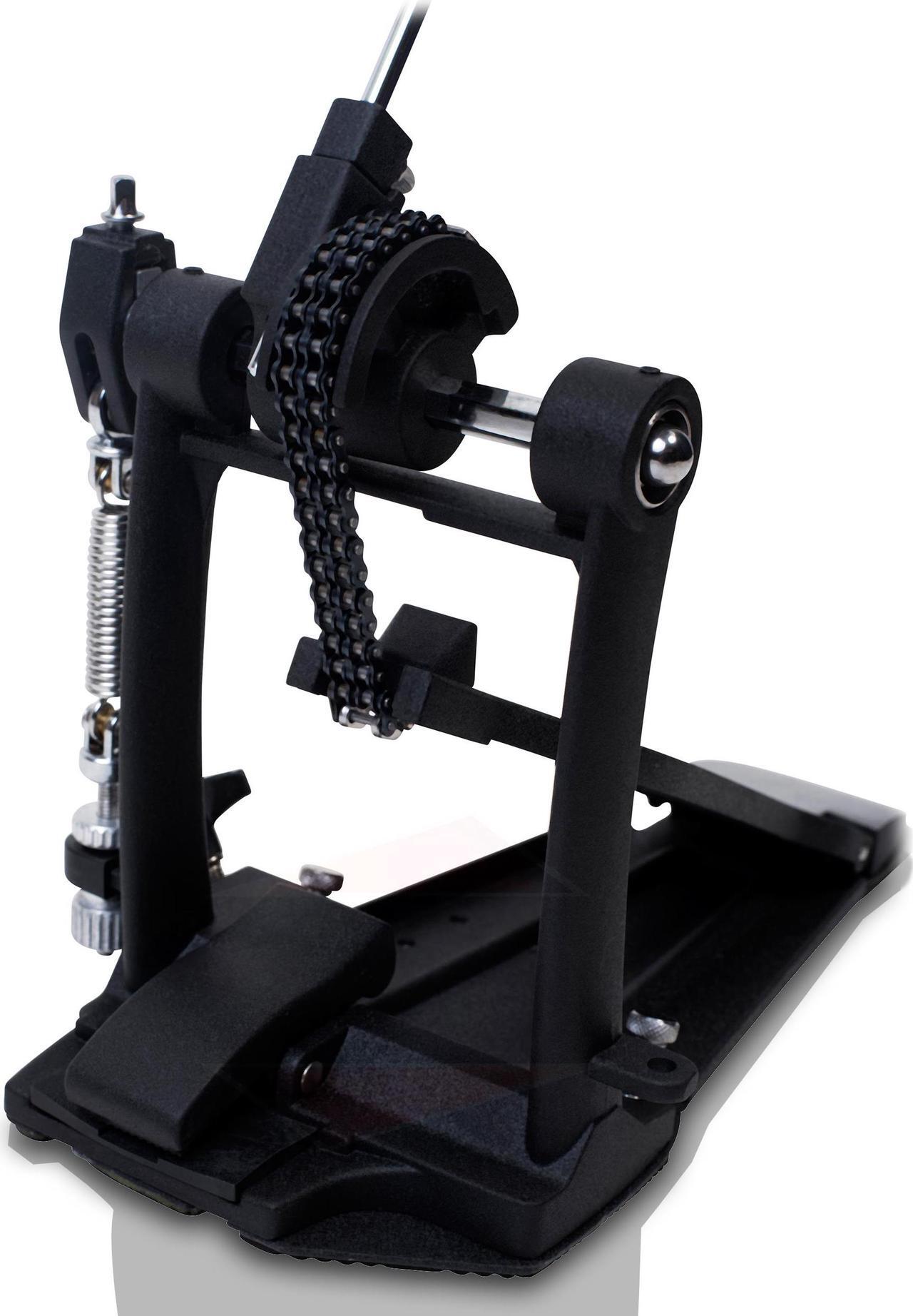 Alt view image 3 of 7 - GRIFFIN 3 Pack Set- Single Kick Bass Pedal, Drum Throne & Snare Stand Set by GRIFFIN | Double Chain Foot Percussion Hardware Kit for Intense Play | Comfortable Drum Seat Percussion Chair for Adults