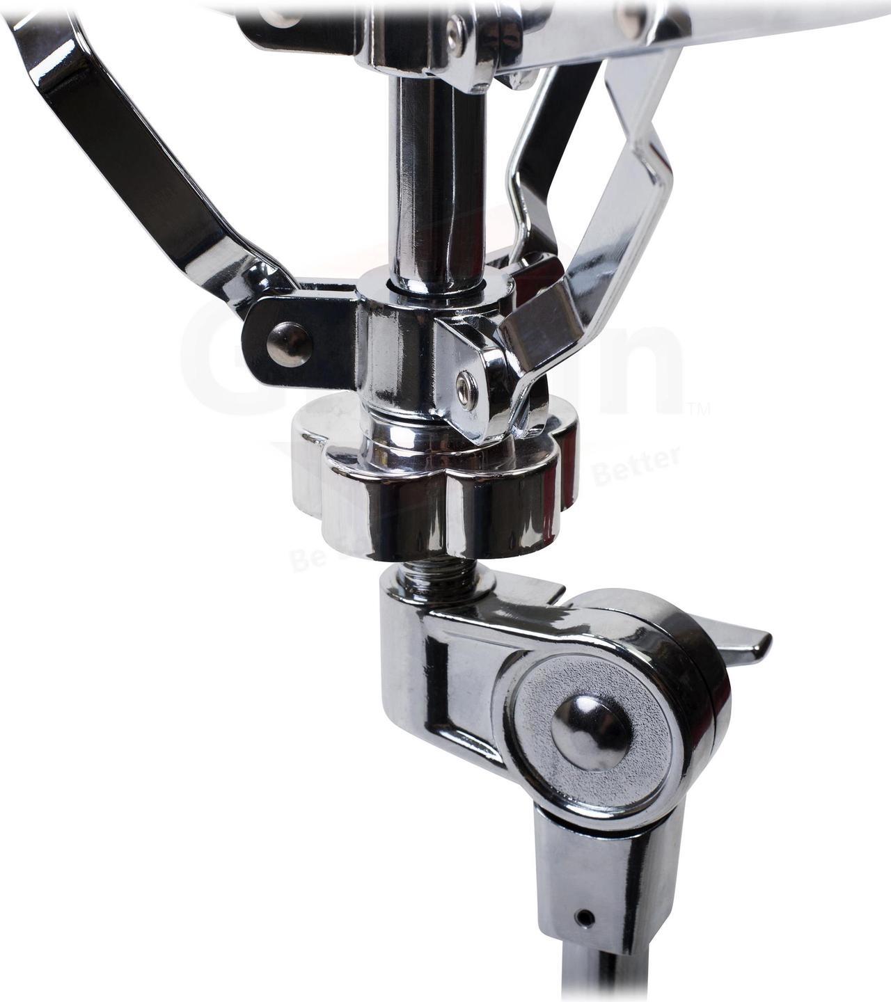 Alt view image 5 of 7 - Snare Drum Stand by GRIFFIN | Deluxe Percussion Hardware Base Kit | Double Braced, Light Weight Mount for Standard Snares, Tom Drums & Practice Pad | Slip-Proof Gear Tilter & Clamp Style Basket Holder