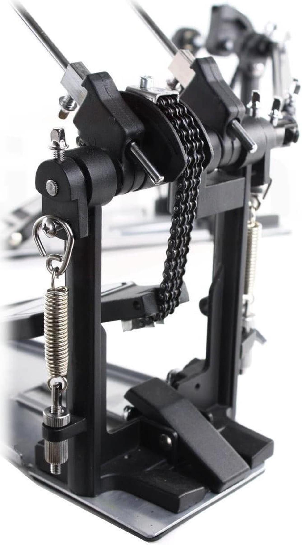 Alt view image 5 of 7 - Deluxe Double Kick Drum Pedal for Bass Drum by GRIFFIN | Twin Set Foot Pedal | Quad Sided Beater Heads | Dual Pedal Two Chain Drive Percussion Hardware | Impressive Response for Metal & Rock Drummers